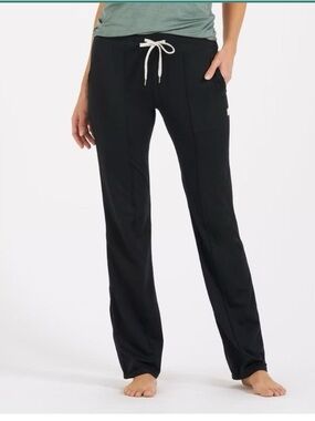 Vuori Halo Essential Wideleg Pants Black Women’s Size M Long (See Measurements)